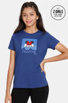 Zivame Girls Disney Knit Cotton Sleep Top - Bellwether Blue — thumbnail 1